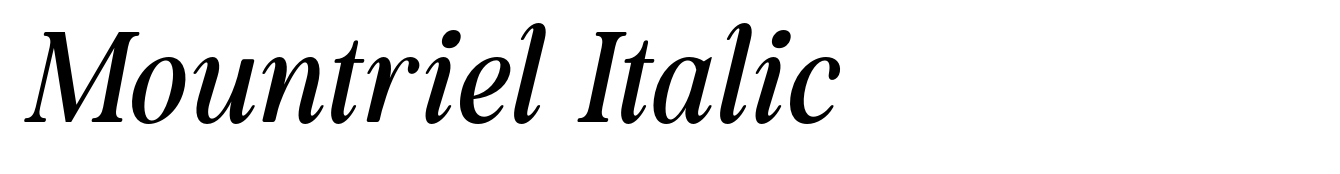 Mountriel Italic