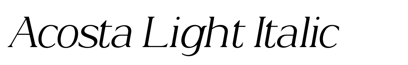 Acosta Light Italic