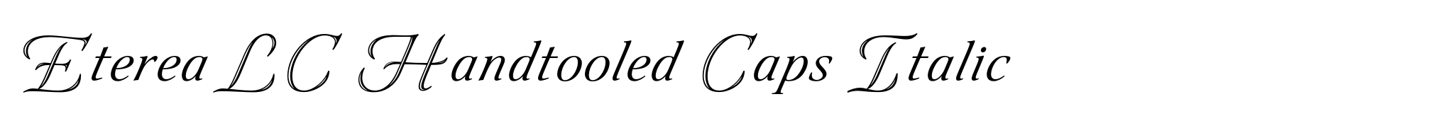 Eterea LC Handtooled Caps Italic image