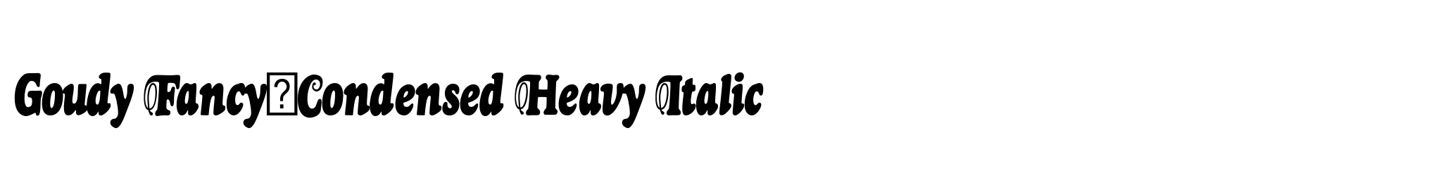Goudy Fancy-Condensed Heavy Italic image