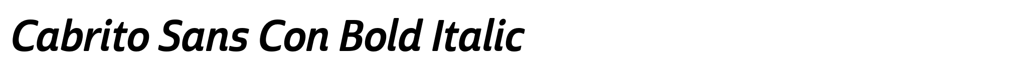Cabrito Sans Con Bold Italic image