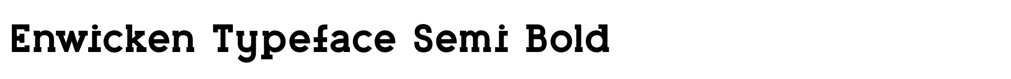 Enwicken Typeface Semi Bold image
