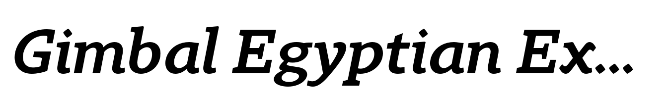 Gimbal Egyptian Extended Medium Italic