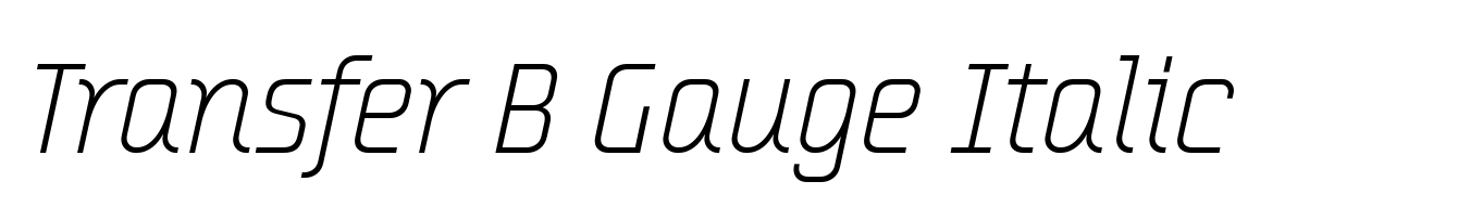 Transfer B Gauge Italic