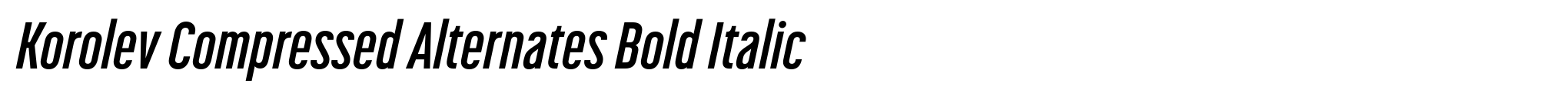 Korolev Compressed Alternates Bold Italic image