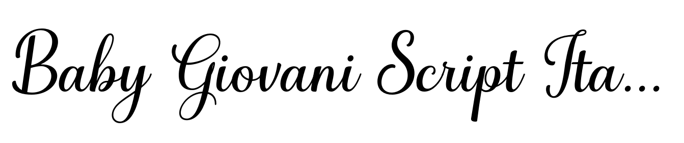 Baby Giovani Script Italic
