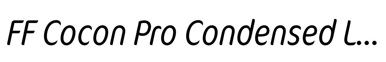 FF Cocon Pro Condensed Light Italic