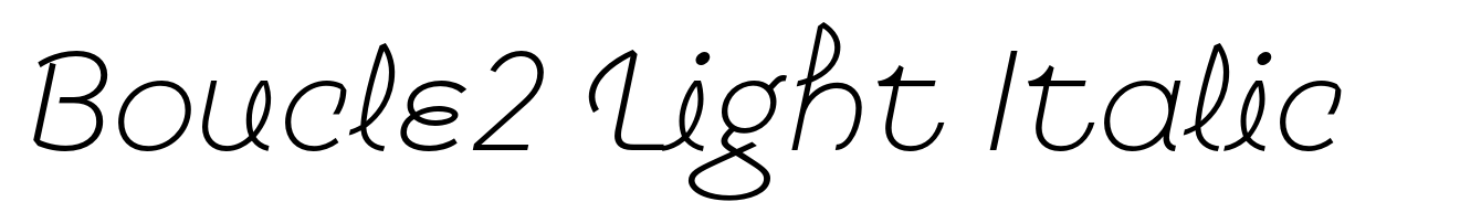 Boucle2 Light Italic