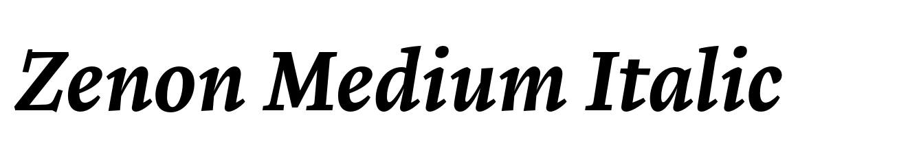 Zenon Medium Italic