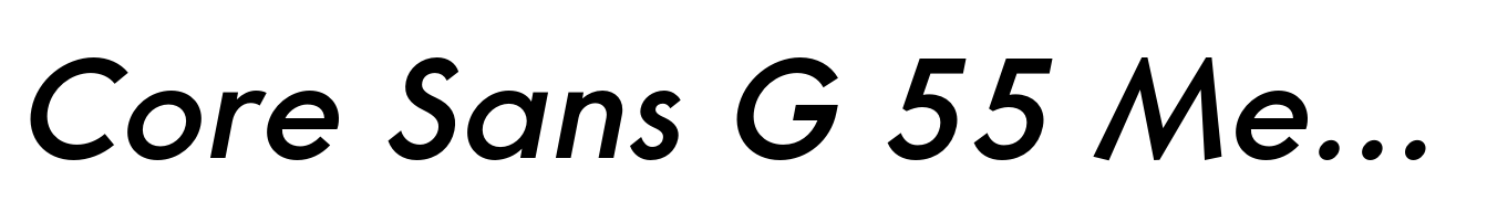 Core Sans G 55 Medium Italic