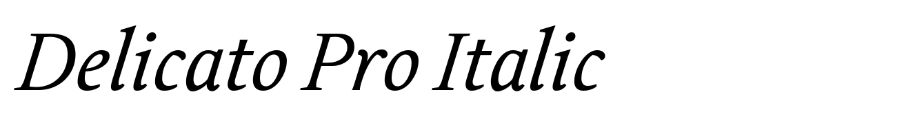 Delicato Pro Italic