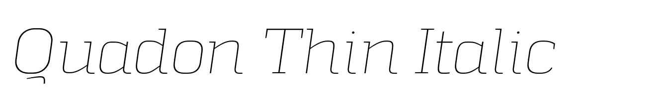 Quadon Thin Italic