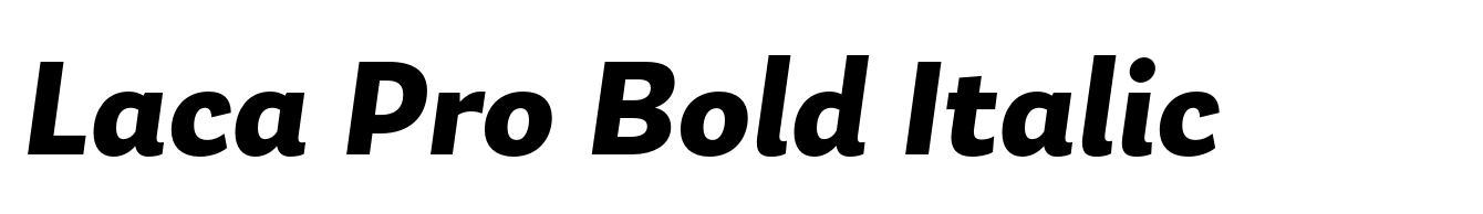 Laca Pro Bold Italic