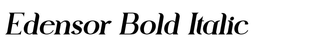 Edensor Bold Italic