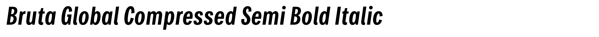 Bruta Global Compressed Semi Bold Italic image