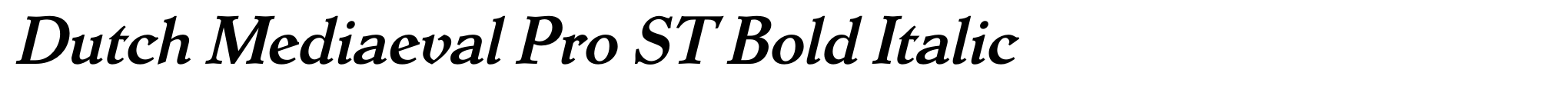 Dutch Mediaeval Pro ST Bold Italic image