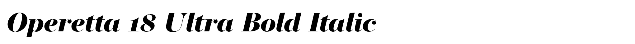 Operetta 18 Ultra Bold Italic image