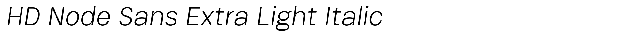 HD Node Sans Extra Light Italic image