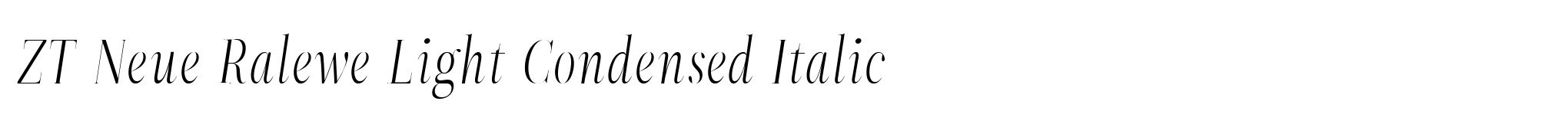 ZT Neue Ralewe Light Condensed Italic image