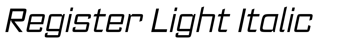 Register Light Italic