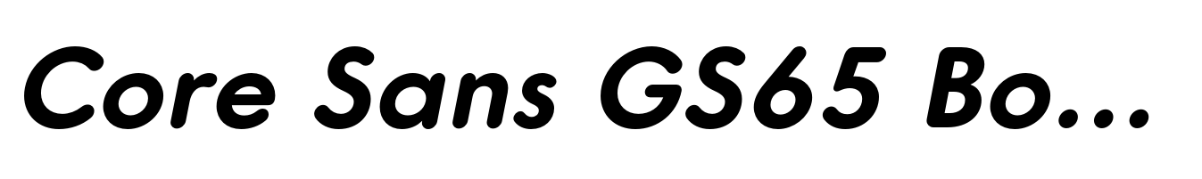 Core Sans GS65 Bold Italic