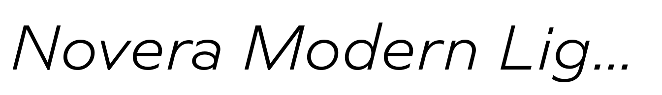 Novera Modern Light Italic