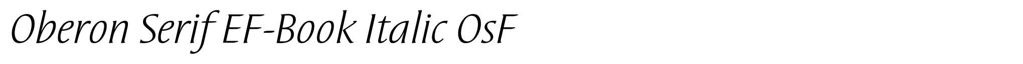 Oberon Serif EF-Book Italic OsF image