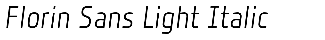 Florin Sans Light Italic