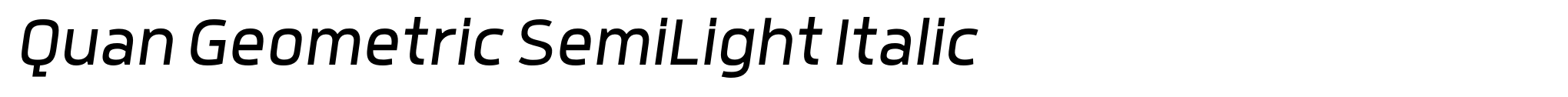 Quan Geometric SemiLight Italic image