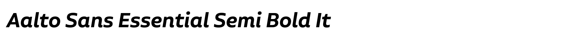 Aalto Sans Essential Semi Bold It image