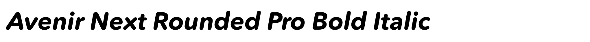 Avenir Next Rounded Pro Bold Italic image
