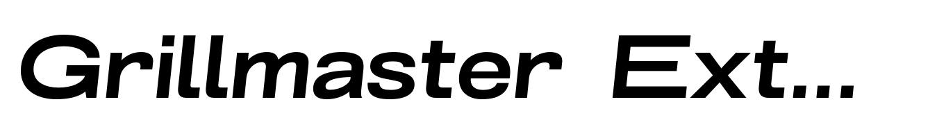Grillmaster ExtWide Bold Italic
