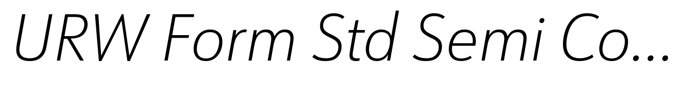 URW Form Std Semi Condensed Extra Light Italic