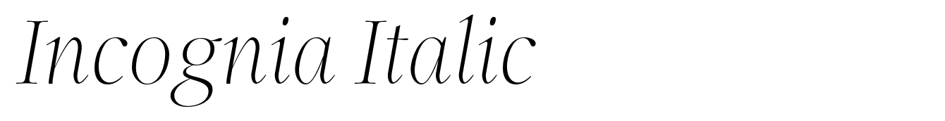 Incognia Italic