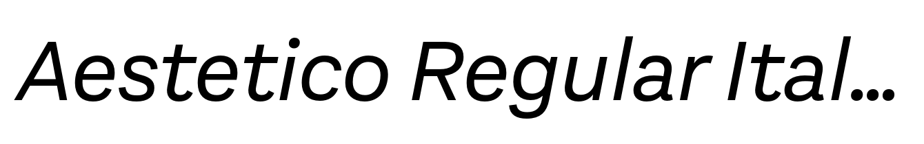 Aestetico Regular Italic