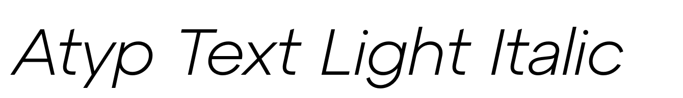 Atyp Text Light Italic
