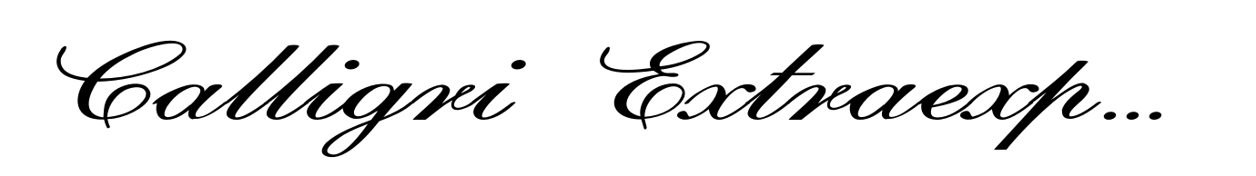 Calligri Extraexpanded Italic
