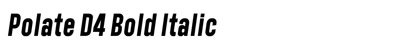 Polate D4 Bold Italic