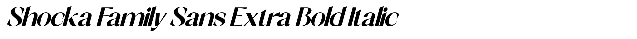 Shocka Family Sans Extra Bold Italic image