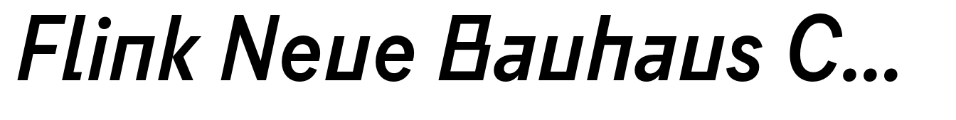 Flink Neue Bauhaus Cmp Medium Italic