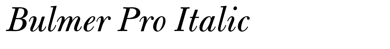 Bulmer Pro Italic