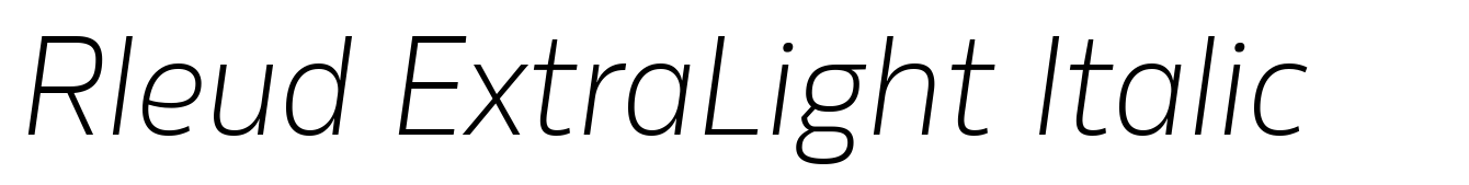 Rleud ExtraLight Italic