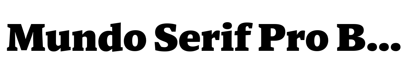 Mundo Serif Pro Black