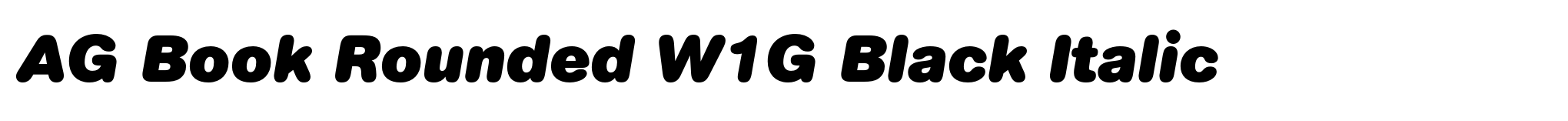 AG Book Rounded W1G Black Italic image