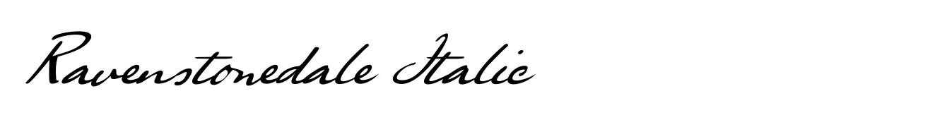 Ravenstonedale Italic