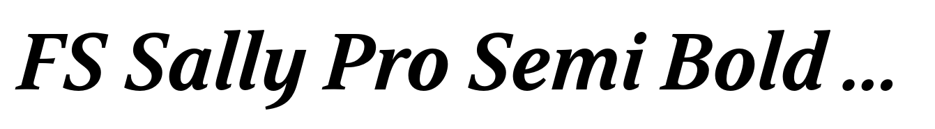 FS Sally Pro Semi Bold Italic