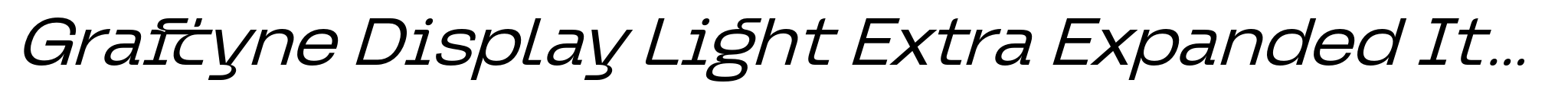 Graftyne Display Light Extra Expanded Italic image