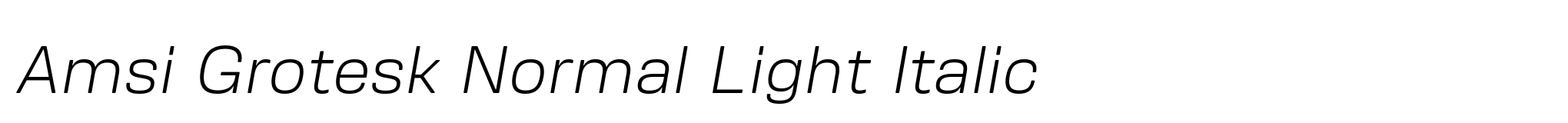 Amsi Grotesk Normal Light Italic image