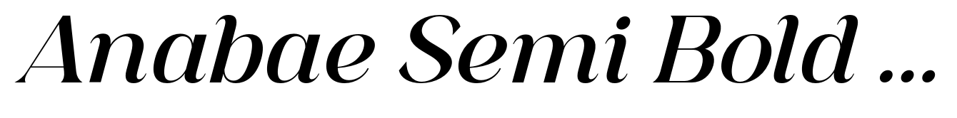 Anabae Semi Bold Italic