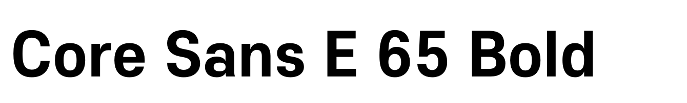 Core Sans E 65 Bold